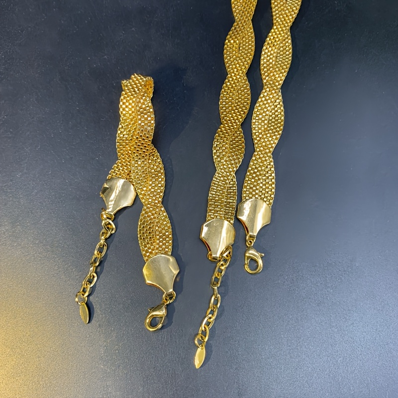 Middle Eastern Dubai Bride Cross Earrings Necklace & Bracelet Set